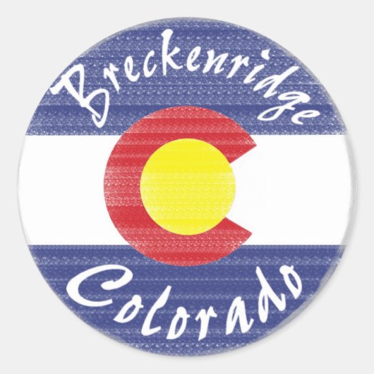Sticker Rond Breckenridge Colorado (Devant)