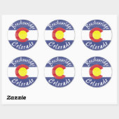 Sticker Rond Breckenridge Colorado (Feuille)