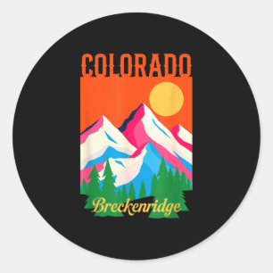Sticker Rond Breckenridge colorado montagne coucher de soleil r