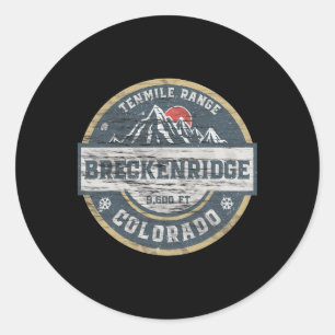 Sticker Rond Breckenridge Colorado Tenmile Range Rocky Mountain