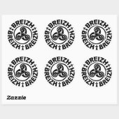 Sticker Rond Breizh Triskel (Feuille)