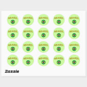 Sticker Rond Brésil (Feuille)