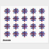 Sticker Rond Brésil 2014 - Angleterre Futebol drapeau anglais (Feuille)