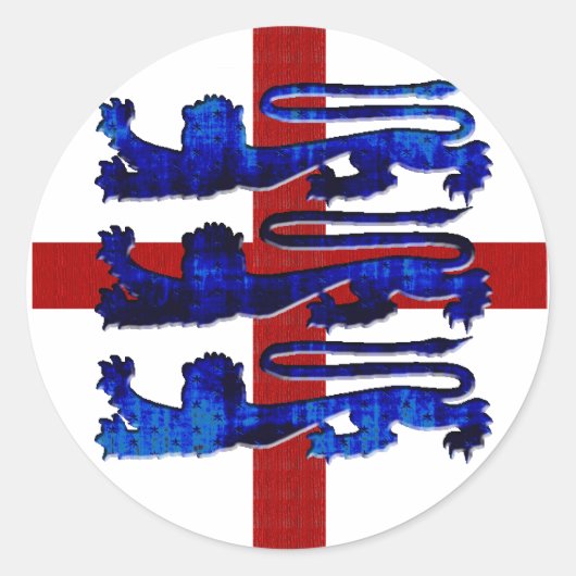 Sticker Rond Brésil 2014 - Angleterre Futebol drapeau anglais (Devant)