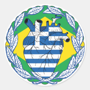 Sticker Rond Brésil Indépendance grecque Grèce