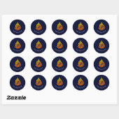 Sticker Rond Breslov My Fire HaAIsh Sheli Flame Logo (Feuille)