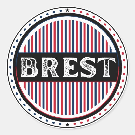 Sticker Rond Brest City Pride Emblem – French Identity (Devant)