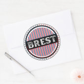 Sticker Rond Brest City Pride Emblem – French Identity (Enveloppe)