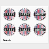 Sticker Rond Brest City Pride Emblem – French Identity (Feuille)