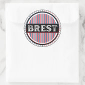 Sticker Rond Brest City Pride Emblem – French Identity (Sac)