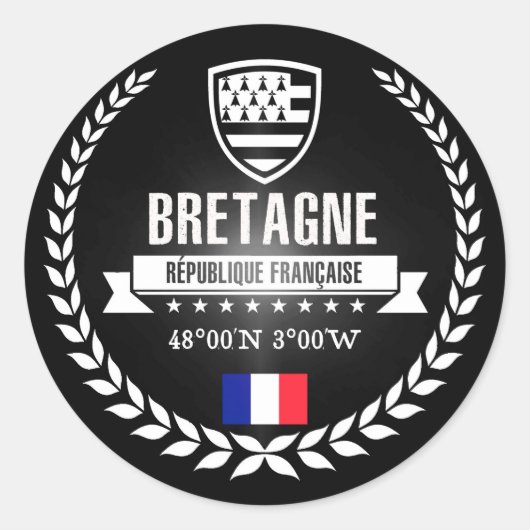 Sticker Rond Bretagne (Devant)