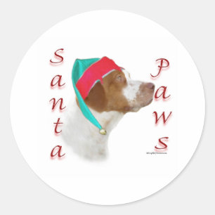 Sticker Rond Bretagne Espagne Père Noël Paws