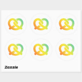 Sticker Rond bretzel doux (Feuille)