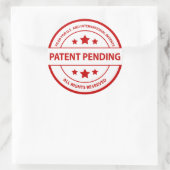 Sticker Rond Brevet en attente (Sac)