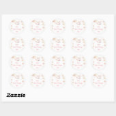 Sticker Rond Brewing Pink Winter Tea Party Leave Your Message (Feuille)