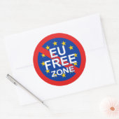 Sticker Rond Brexit - Les partisans du Leave, EU Free Zone (Enveloppe)