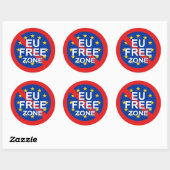 Sticker Rond Brexit - Les partisans du Leave, EU Free Zone (Feuille)