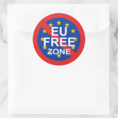 Sticker Rond Brexit - Les partisans du Leave, EU Free Zone (Sac)