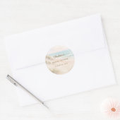 Sticker Rond Bridal Shower beach coastal elegant (Enveloppe)