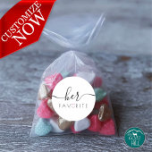 Sticker Rond Bridal Shower Her Favorite