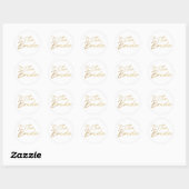 Sticker Rond Bride - Baguette de fausse feuille d'or (Feuille)