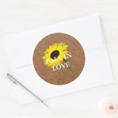 Sticker Rond Bride Co Rustic Bride Tournesol Douche Party (Enveloppe)