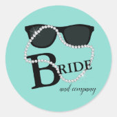 Sticker Rond Bride & Company Diamants Couronne de soirée (Devant)