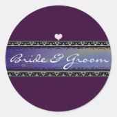 Sticker Rond Bride et chambre Sun Rays Vellum et frontières (Devant)