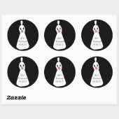 Sticker Rond Bride Silhouette I (Feuille)
