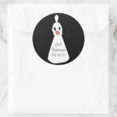 Sticker Rond Bride Silhouette I (Sac)