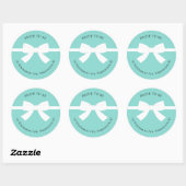 Sticker Rond Bride To Be Mariage Suite Adresse de retour (Feuille)
