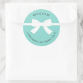 Sticker Rond Bride To Be Mariage Suite Adresse de retour (Sac)