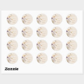 Sticker Rond Bride to bee wildflower ivory bridal shower (Feuille)