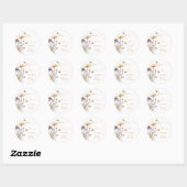 Sticker Rond Bride to bee wildflower ivory bridal shower (Feuille)