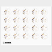 Sticker Rond Bride to bee wildflower ivory bridal shower (Feuille)