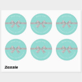 Sticker Rond BRIDE Touch Of Silver Mariage Suite Adresse de ret (Feuille)
