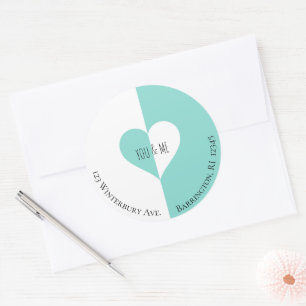 Sticker Rond BRIDE You & Me Suite Enveloppe d'adresse de retour