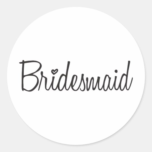 Sticker Rond Bridesmaid (Devant)