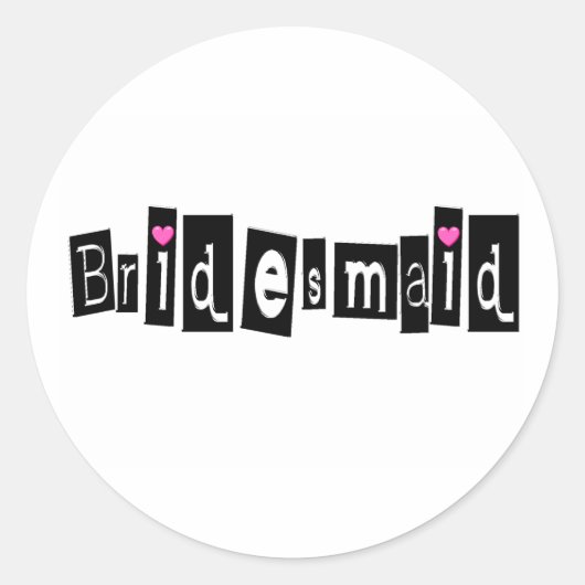 Sticker Rond Bridesmaid (Devant)