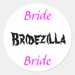 Sticker Rond Bridezilla Bride