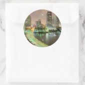 Sticker Rond Bridge leads across waterway to downtown (Sac)