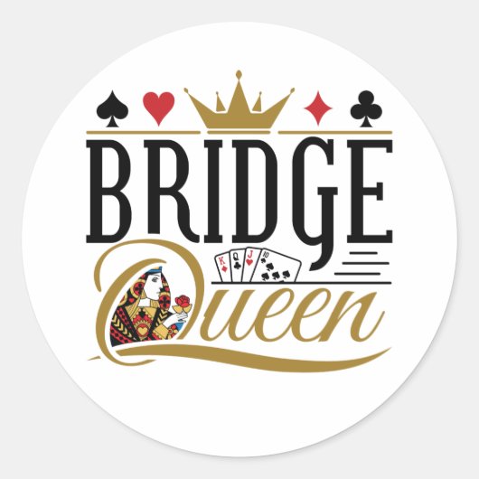 Sticker Rond Bridge Queen (Devant)