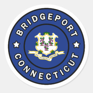 Sticker Rond Bridgeport Connecticut