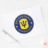 Sticker Rond Bridgetown Barbade (Enveloppe)