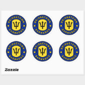 Sticker Rond Bridgetown Barbade (Feuille)