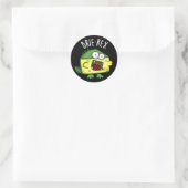 Sticker Rond Brie-rex Fromage drôle TRex Pun Dark BG (Sac)