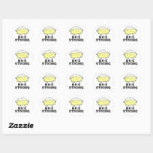 Sticker Rond Brie Strong Funny Pun de fromage positif (Feuille)