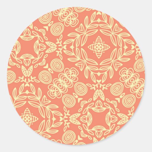 Sticker Rond Bright à chaud en vintage. (Devant)