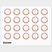 Sticker Rond Bright Fall Fleur sauvage Floral Wreath Mariage (Feuille)