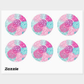 Sticker Rond Bright Floral pattern 2 (Feuille)